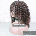 4 Wig Types Optional Small Curly Highlight Brown Human Hair Wigs
